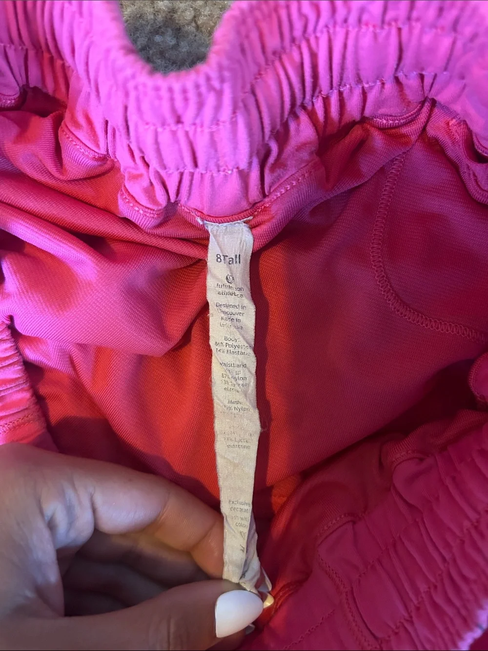 lululemon athletica Bright Pink Running Shorts with Drawstring